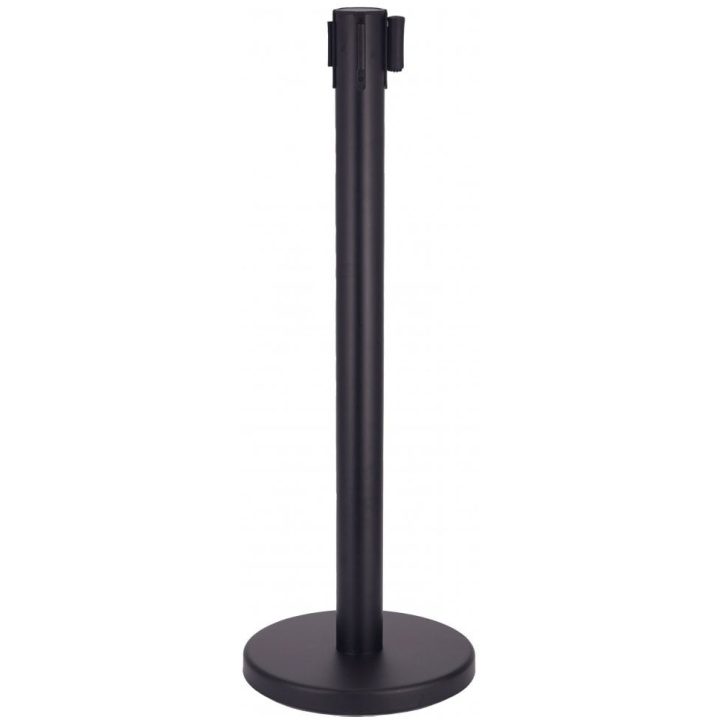 catering essentials black barrier retracable posts 1 post only p62675 66855 image