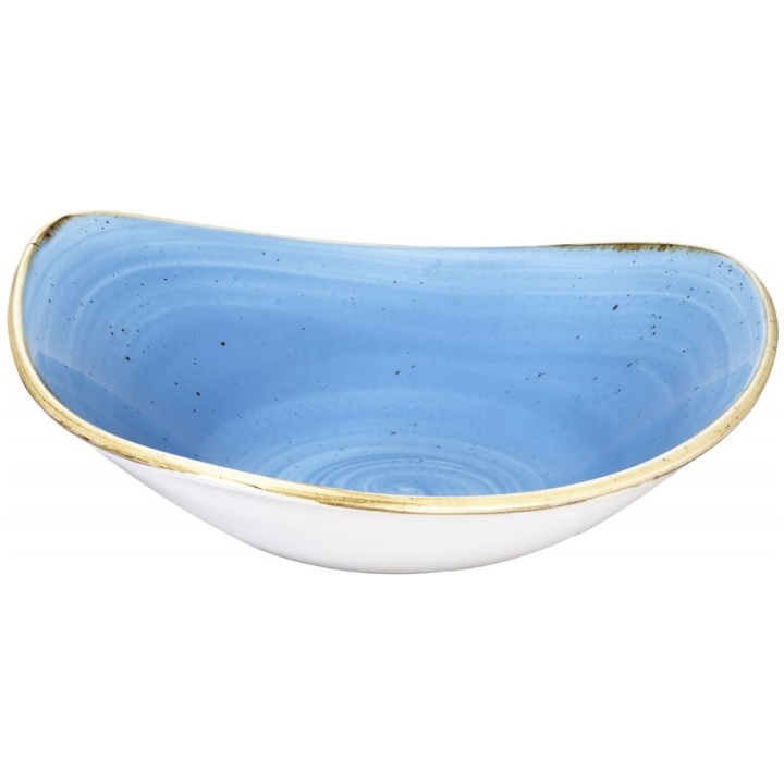churchill stonecast cornflower blue triangle bowl 18 5cm 7 1 4 37cl 13oz box of 12 p39645 36632 image