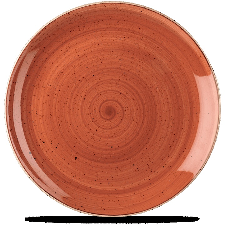 churchill stonecast orange coupe plate 28 8cm 11 1 4 box of 12 p39763 60632 image