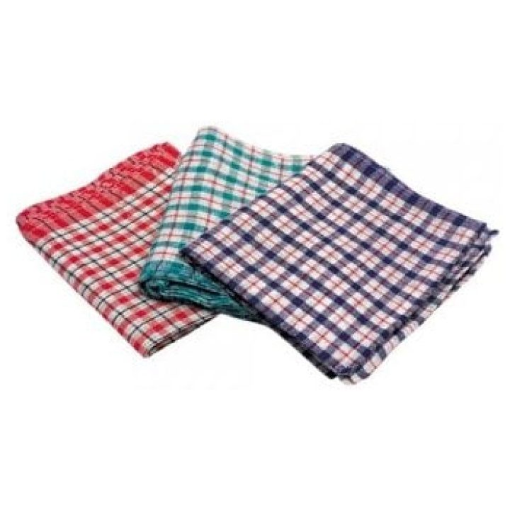 maxima tea towels checked pattern 100 cotton 17x27 pack 10 p62151 66157 image