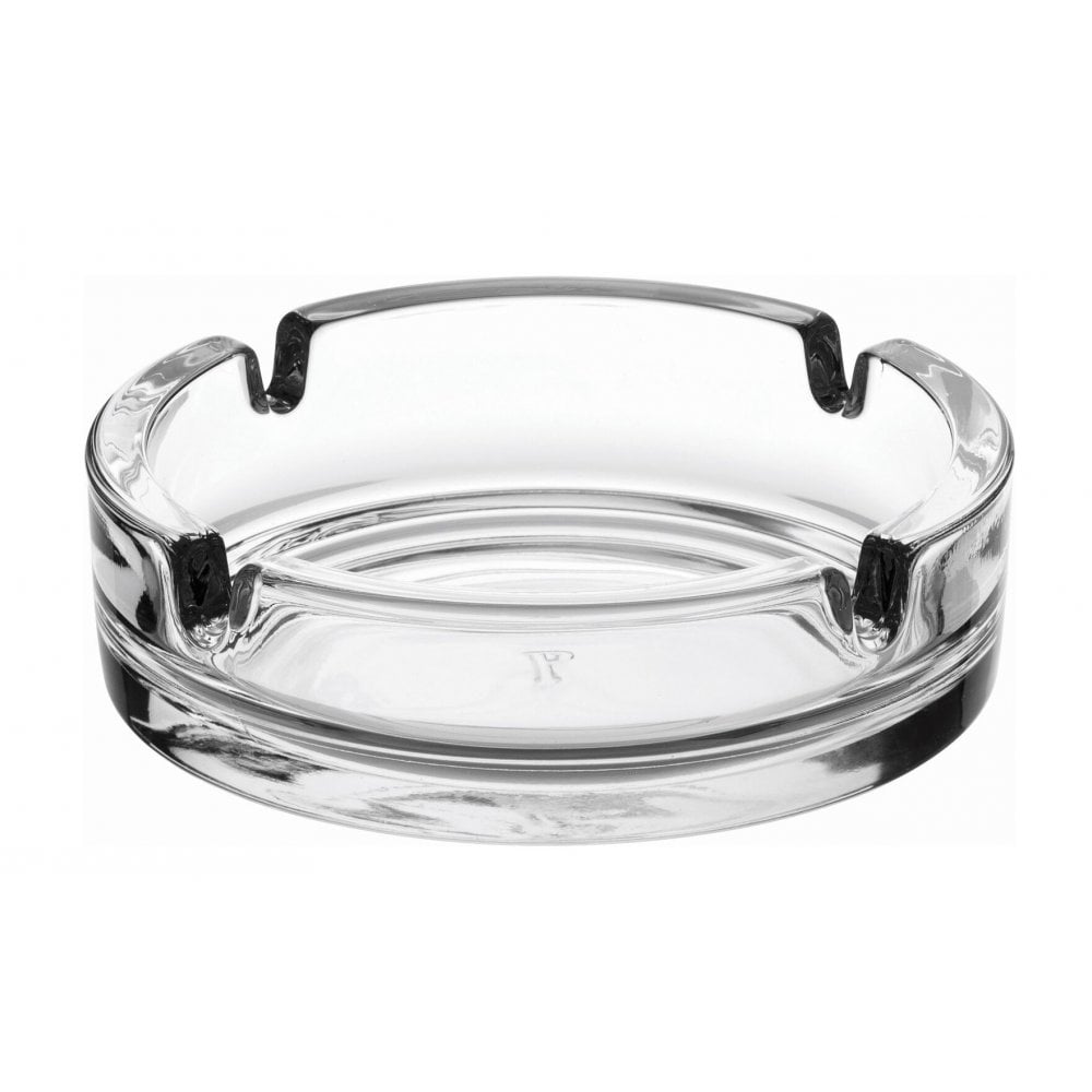 utopia small clear glass stackable ashtray 4 25 11cm box of 24 p49672 80195 image