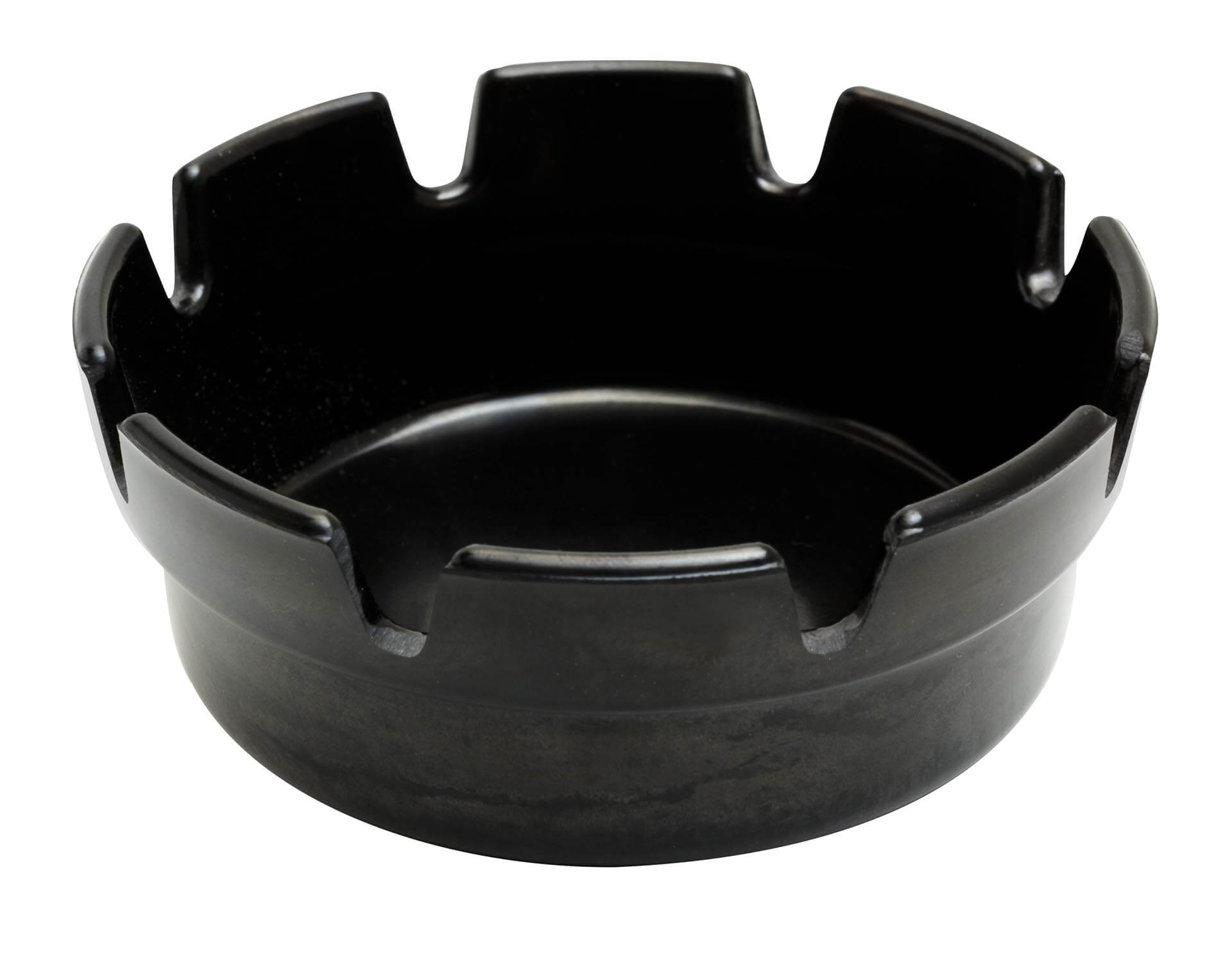 3709P Crown Style 4inch Black Melamine Ashtray Pk10