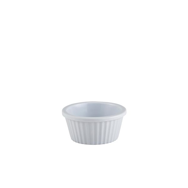 Melamine White Fluted Ramekin 28ml/ 1oz