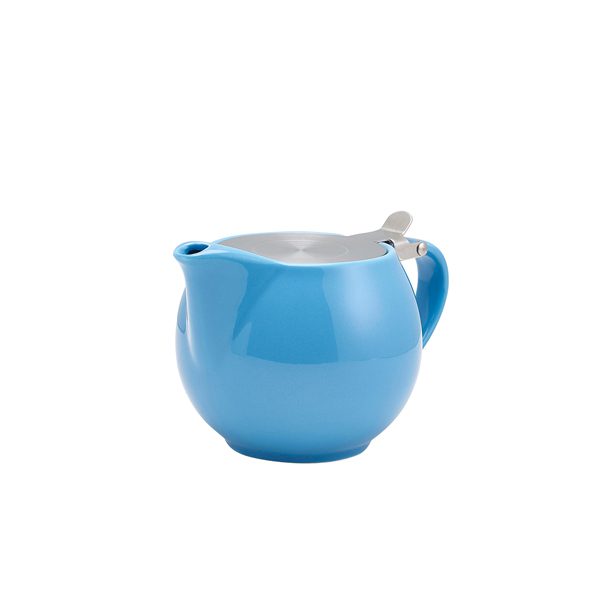 Porcelain Blue Teapot with Stainless Steel Lid & Infuser 50cl/17.6oz IG Group UK