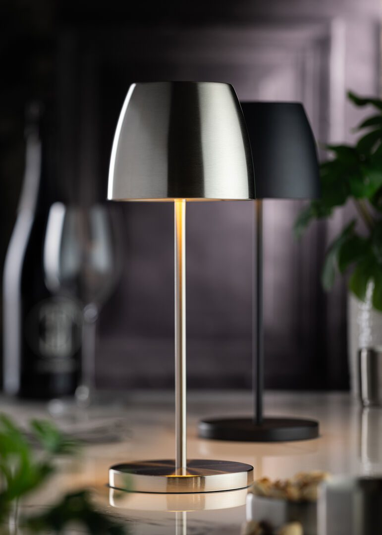 Montserrat LED Cordless Lamp 30cm - Brushed Silver - Image 2