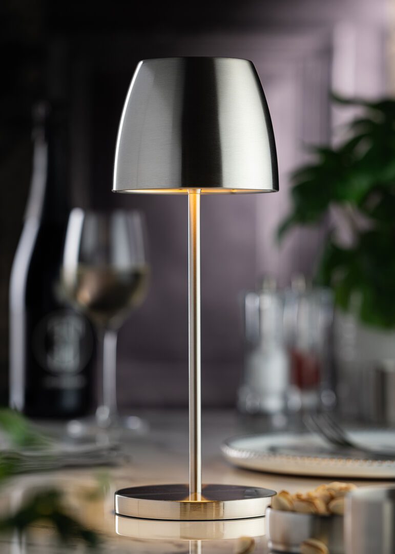 Montserrat LED Cordless Lamp 30cm - Brushed Silver - Image 3
