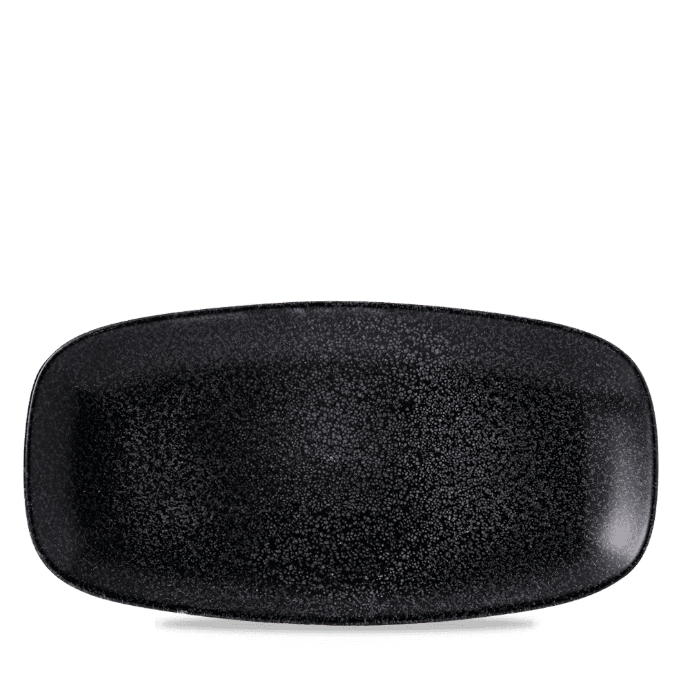 Evo Origins Midnight Black Chef's Oblong Plate 29.8x15.3cm