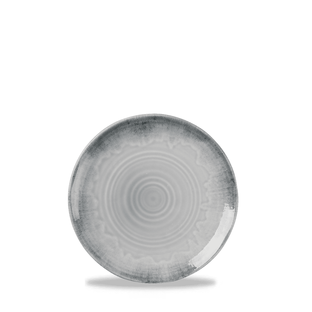 Harvest Flux Grey Organic Coupe Plate 23cm