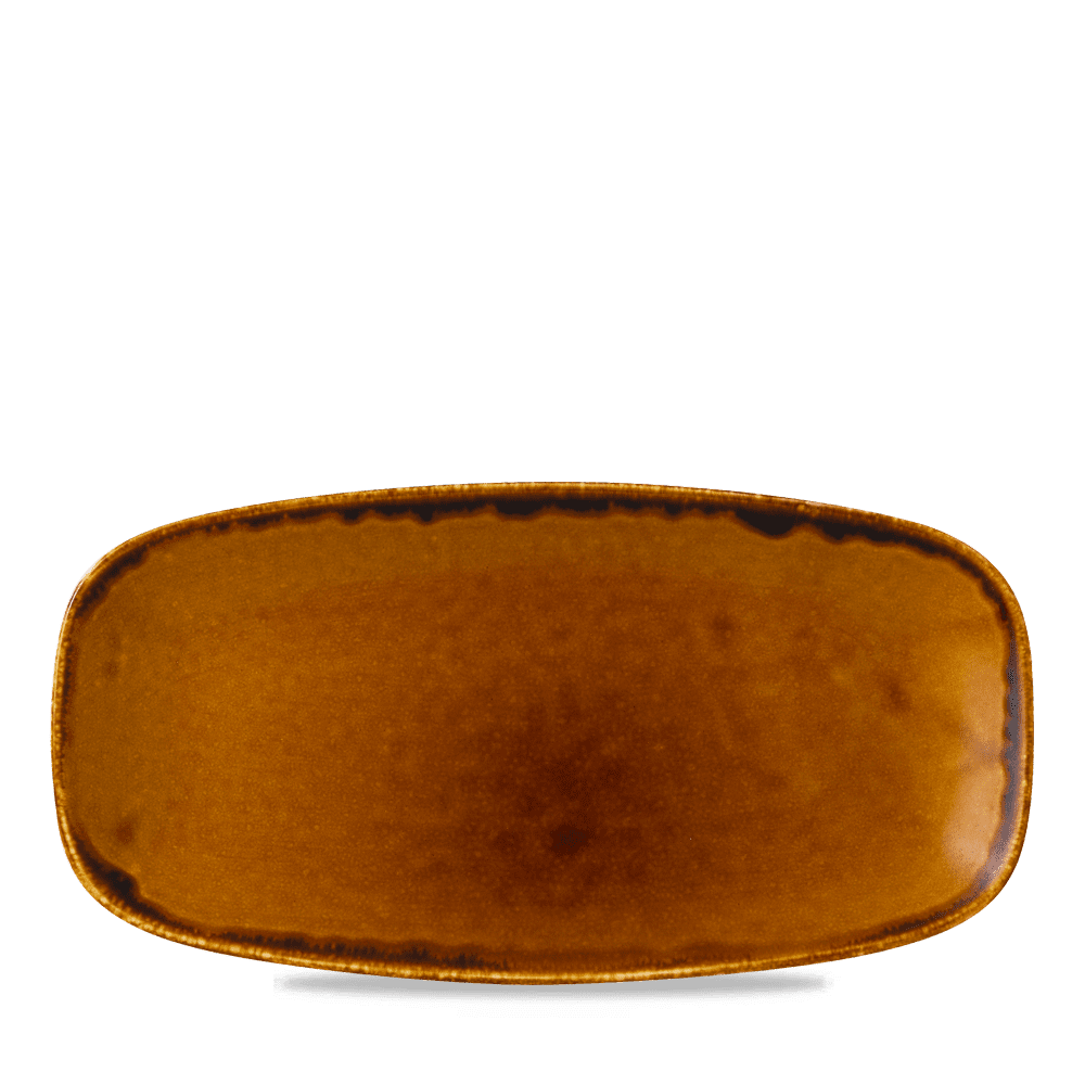 Harvest Brown Chefs' Oblong Plate 29.8x15.3cm