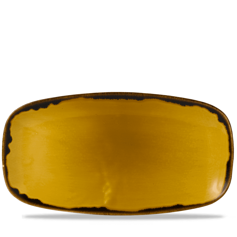 Harvest Mustard Chefs Oblong Plate 35.5x18.9cm