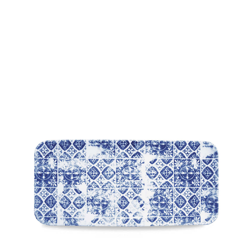 The Maker's Collection Porto Blue Organic Recangular Platter 34.6x15.6cm
