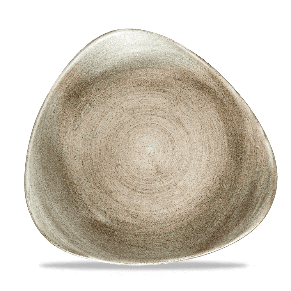 Stonecast Patina Triangle Plate Antique Taupe 26.5cm