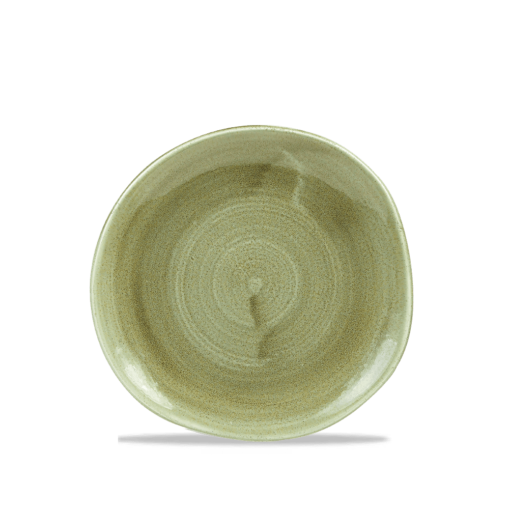 Stonecast Patina Burnished Green Organic Round Plate 18.6cm