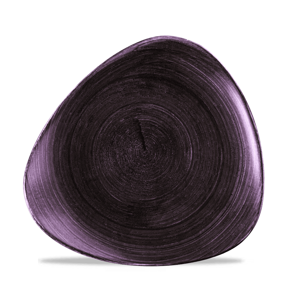 Stonecast Patina Deep Purple Triangle Plate 26.5cm