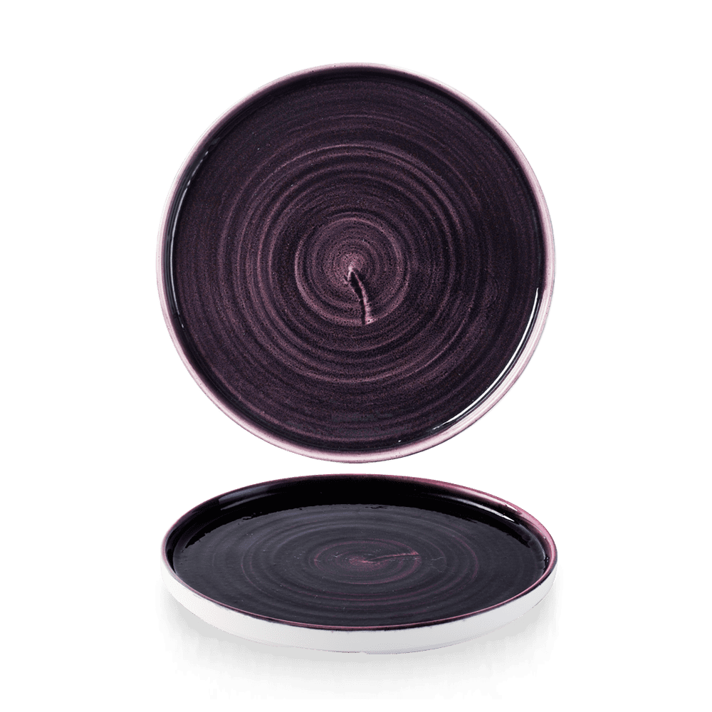 Stonecast Patina Deep Purple Walled Plate 21cm