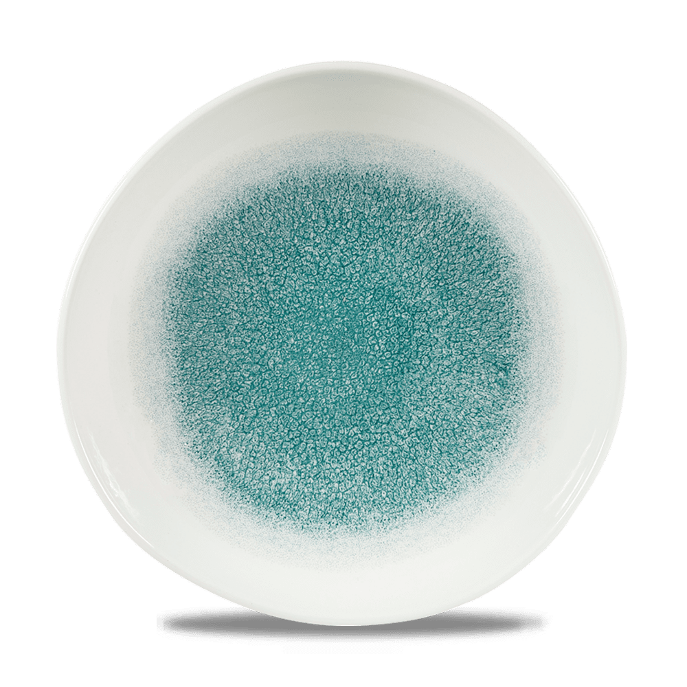 Raku Jade Green Round Trace Plate 26.4cm