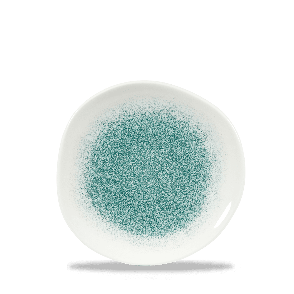 Raku Jade Green Round Trace Plate 18.6cm