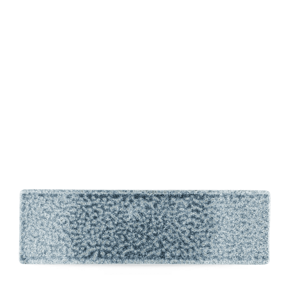 Raku Topaz Blue Oblong Plate 29.5x8.8cm