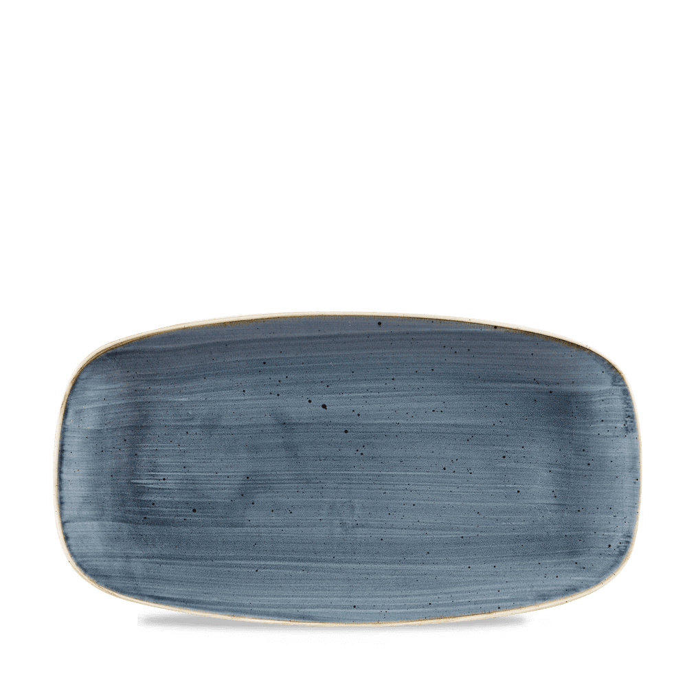 Stonecast Blueberry Oblong Chefs Plate 29.8x15.3cm