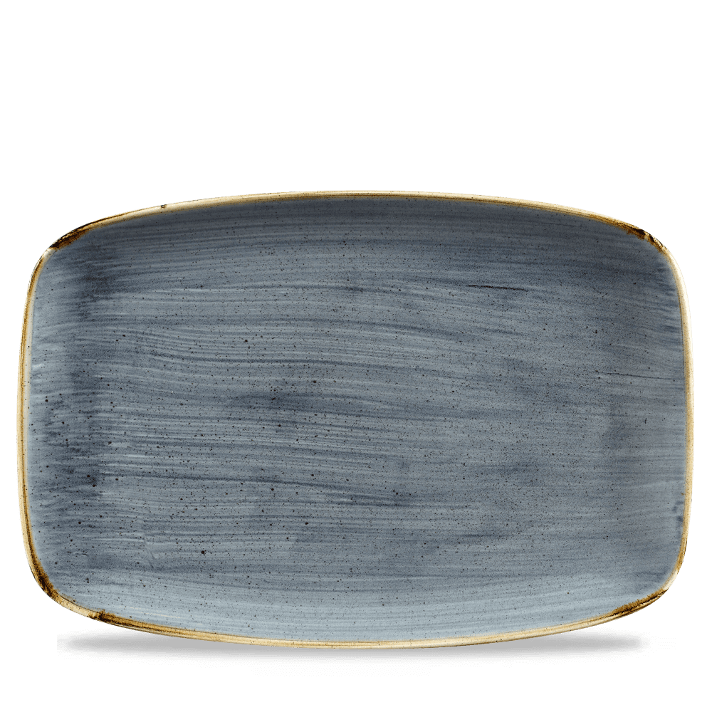 Stonecast Chefs Oblong Plate No. 9 Blueberry 34.4x23.4cm