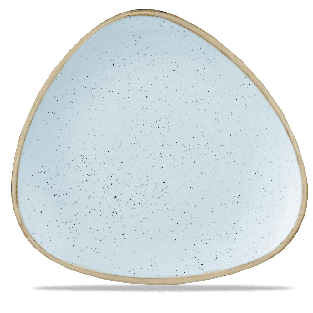 Stonecast Duck Egg Triangle Plate 31.1cm
