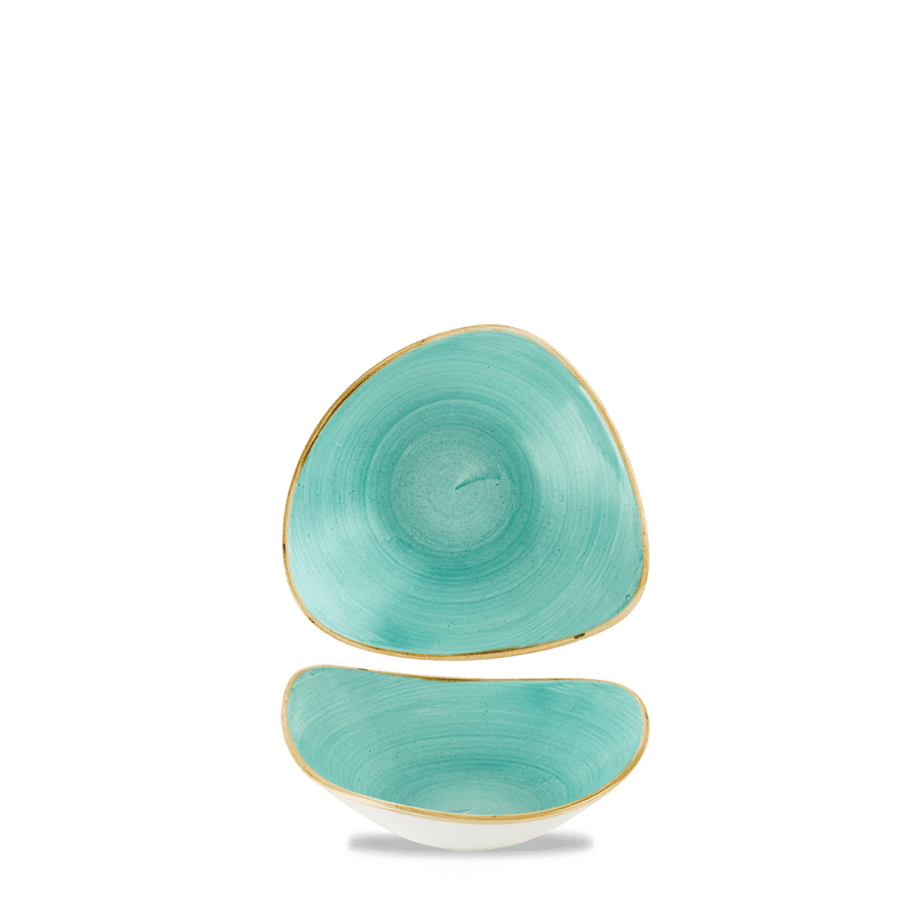 Stonecast Mint Triangle Bowl 15.3cm