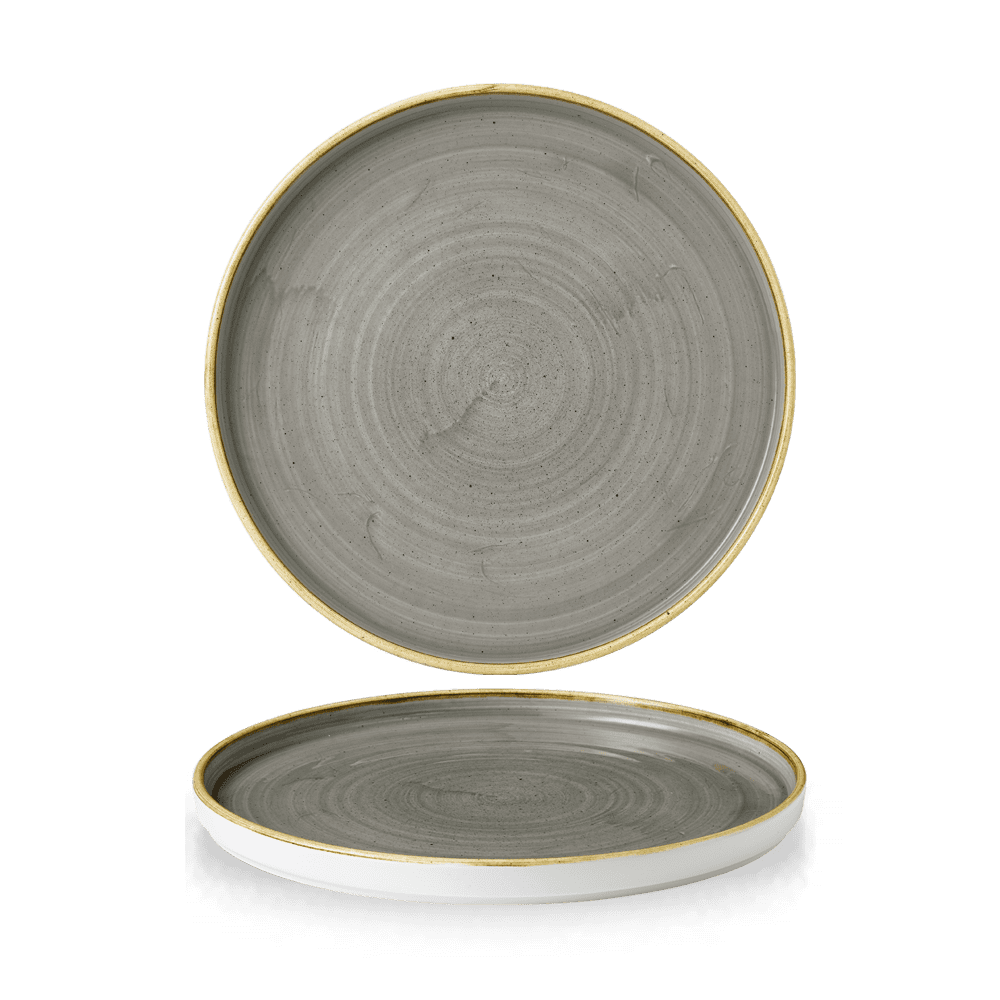 Stonecast Peppercorn Grey Walled Chefs Plate 26cm
