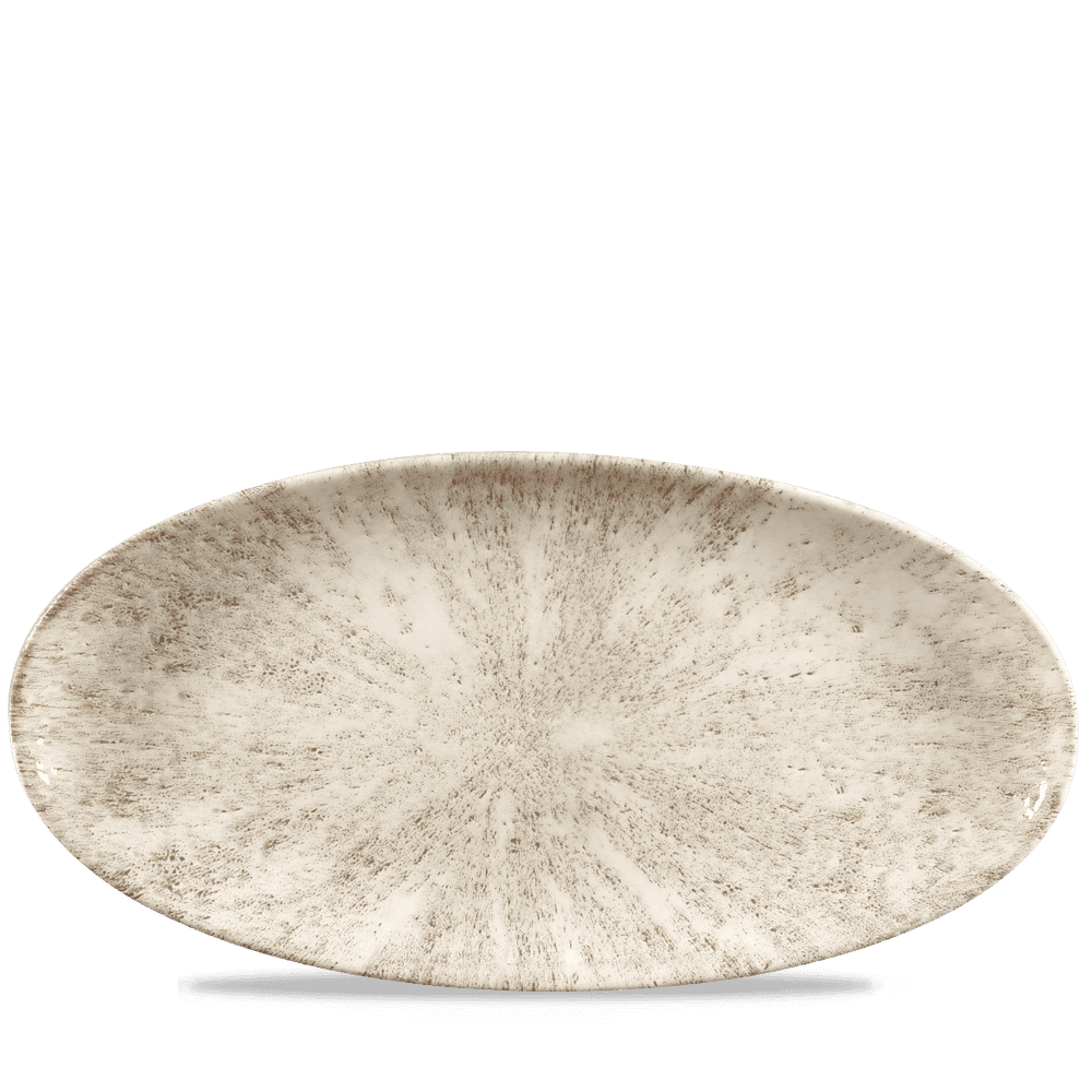 Stone Chefs Oval Plate Agate Grey 34.7x17.3cm