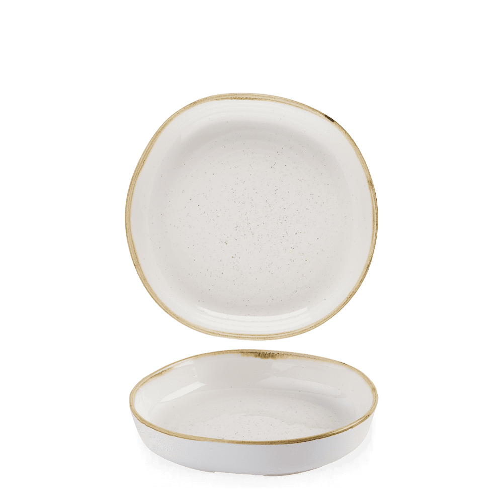 Stonecast Barley White Organic Walled Bowl 20x4.5cm