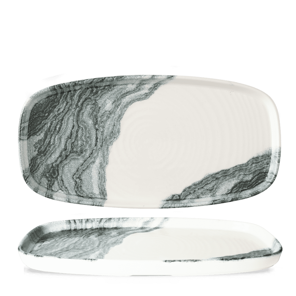 Tide Black Oblong Chefs Plates 30x15.4cm