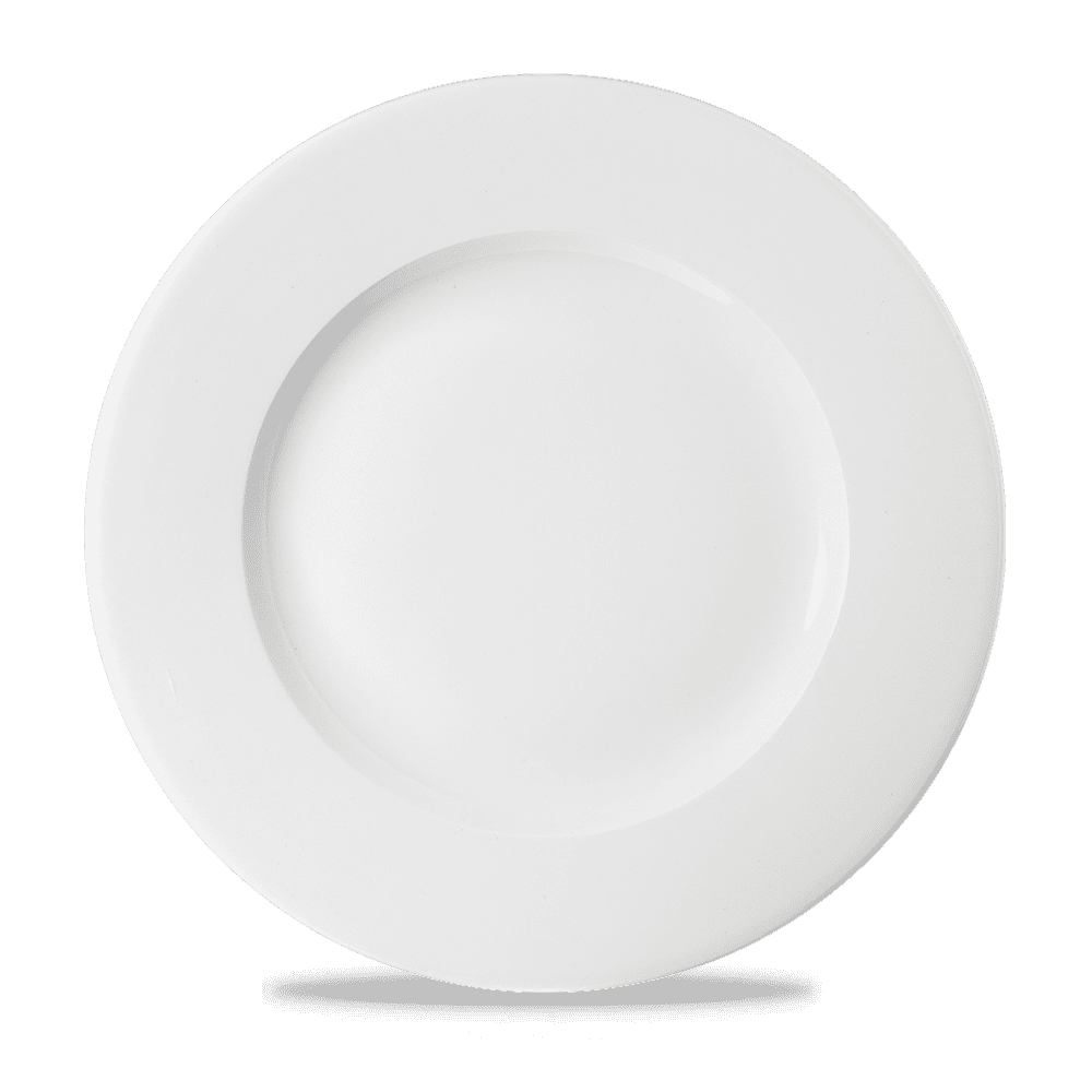 White Wide Rim Plate 27.5cm