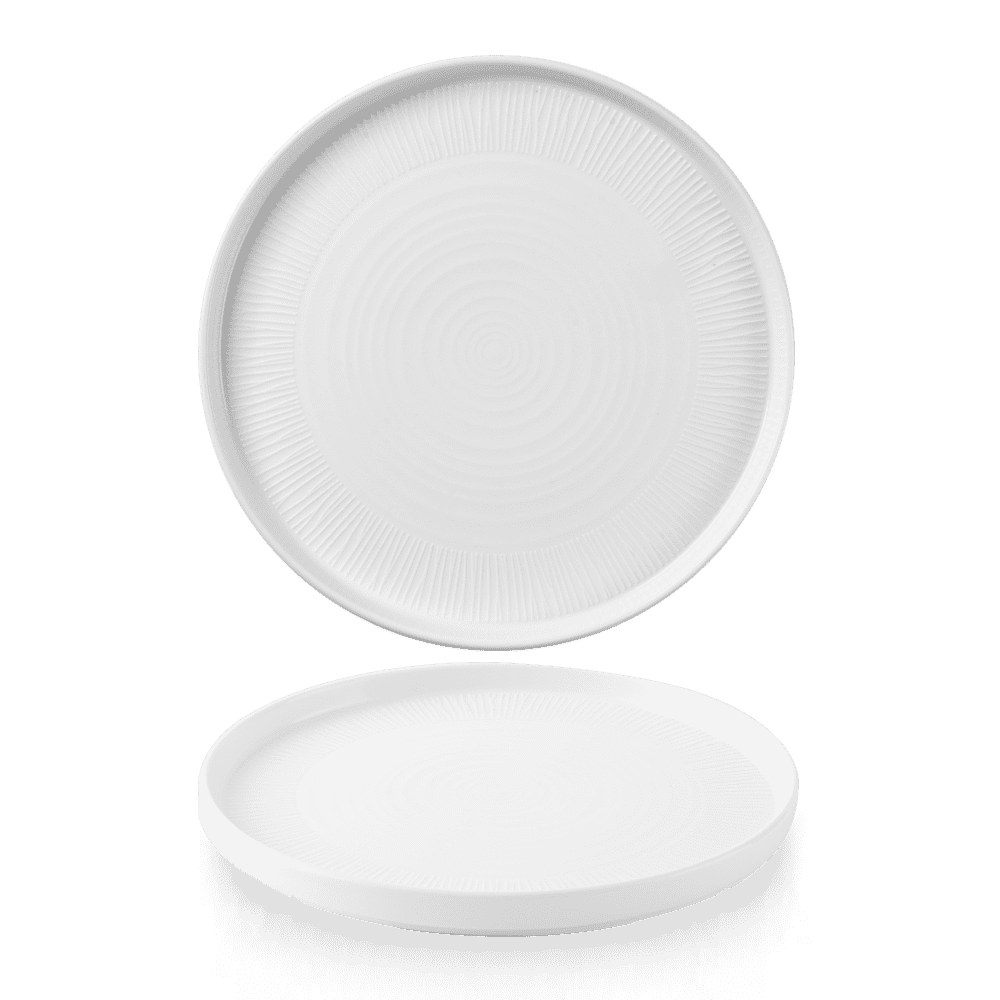Bamboo White Walled Plate 26cm