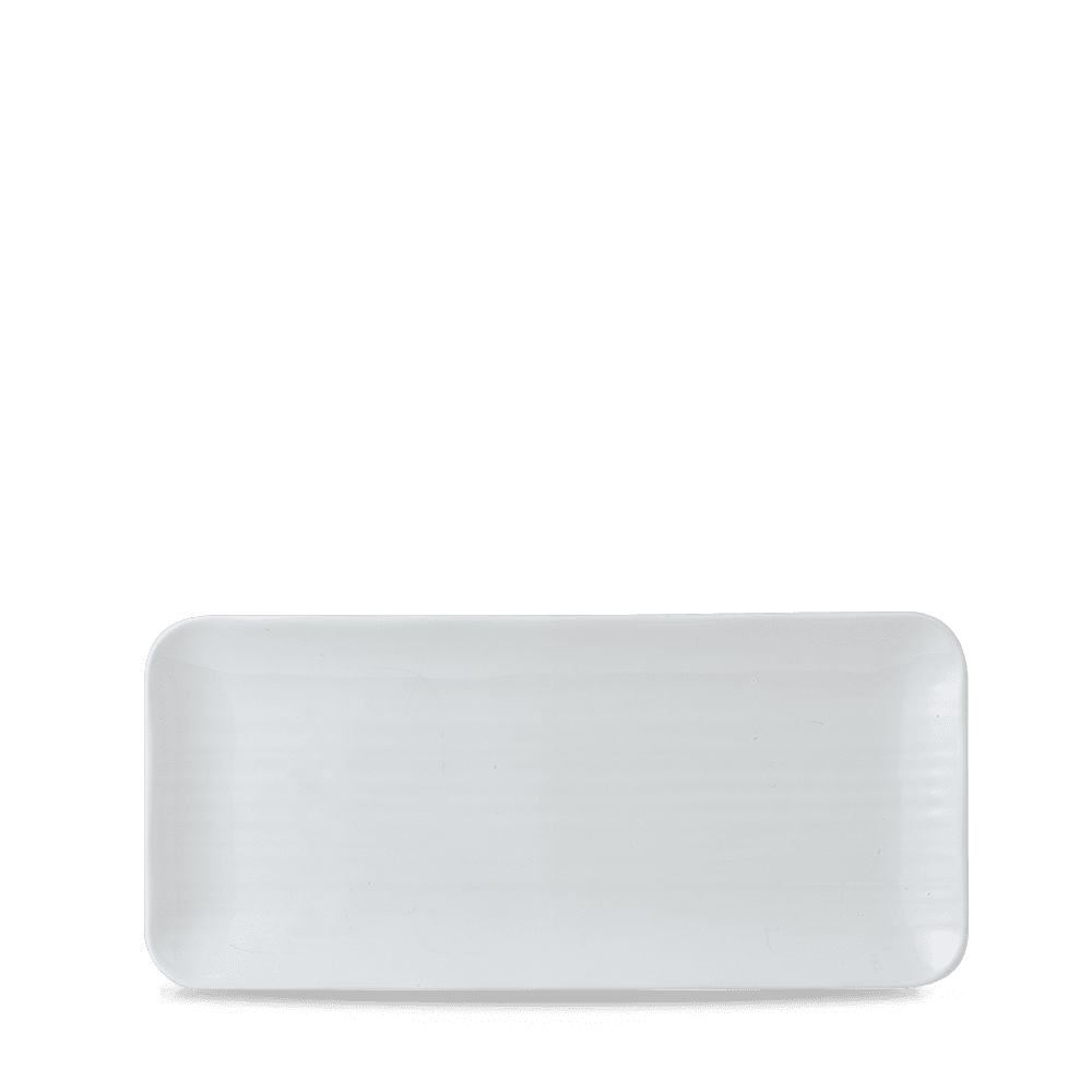 White Organic Coupe Rect Platter 34.6x15.6cm