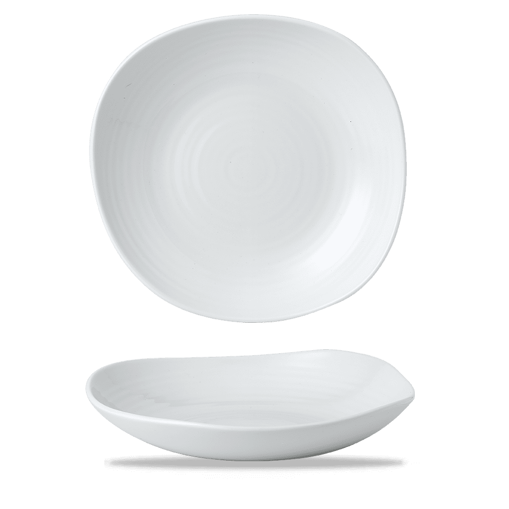 White Organic Coupe Wobbly Bowl 27.5cm