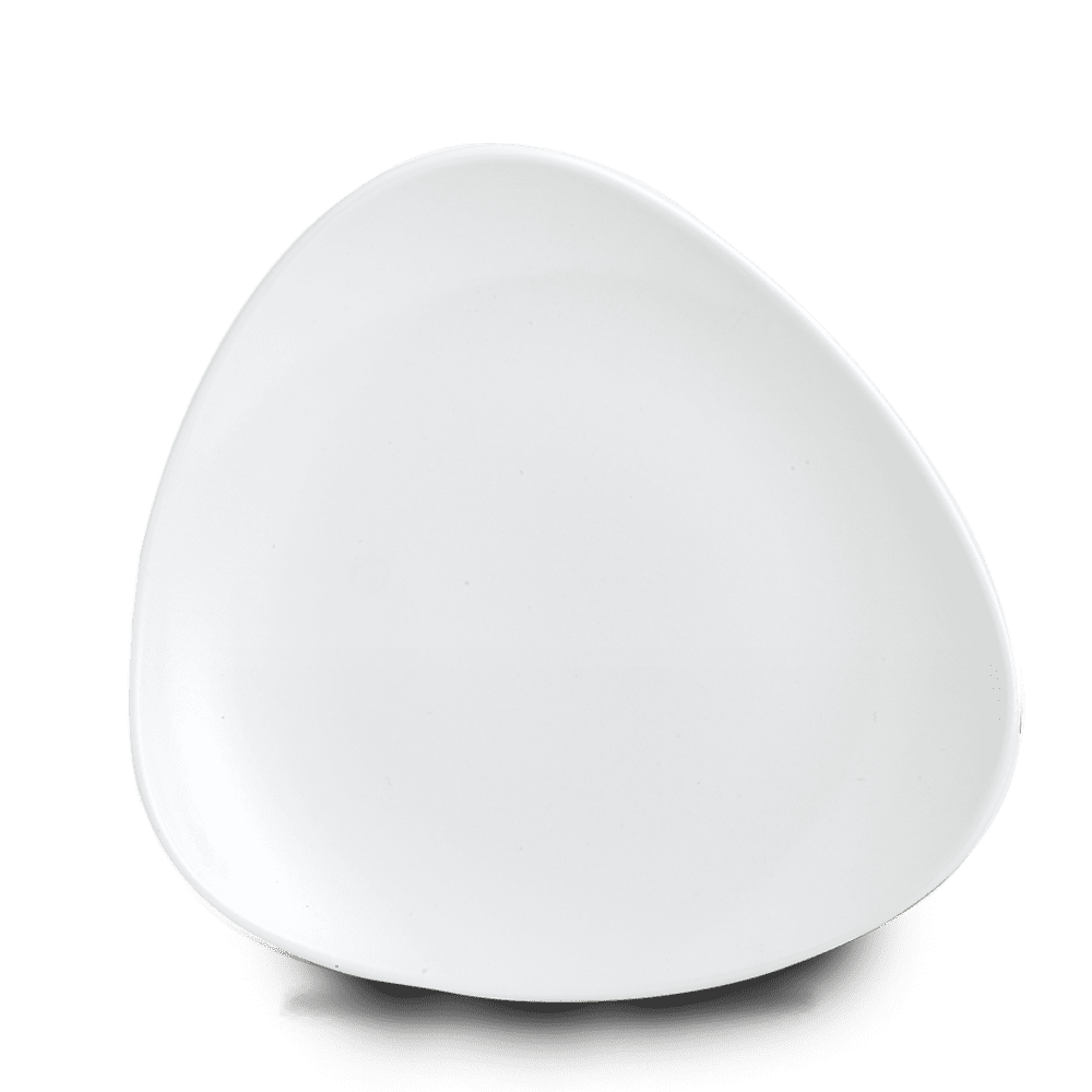 Vellum White Triangle Plate 26.5cm