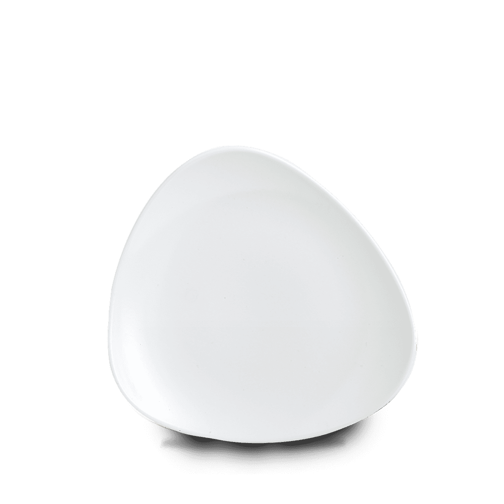 Vellum White Triangle Plate 19.2cm