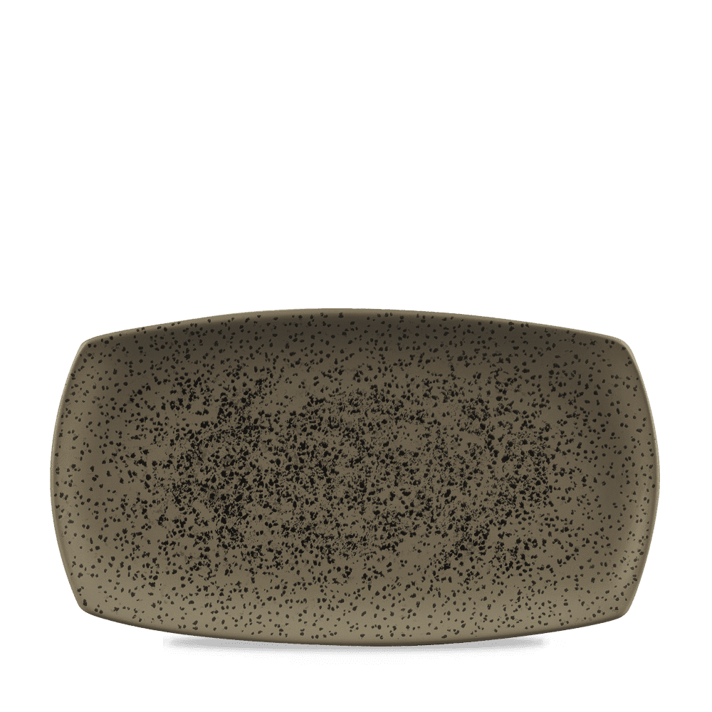 Menu Shades Large Rect Plate Caldera Flint Grey 35.5x19cm