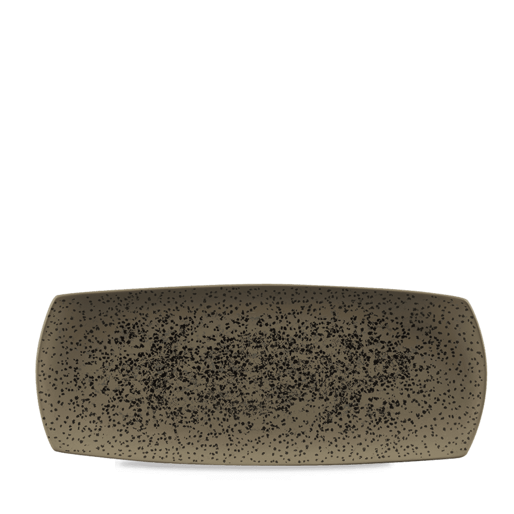 Menu Shades Medium Rect Plate Caldera Flint Grey 35.5x14cm