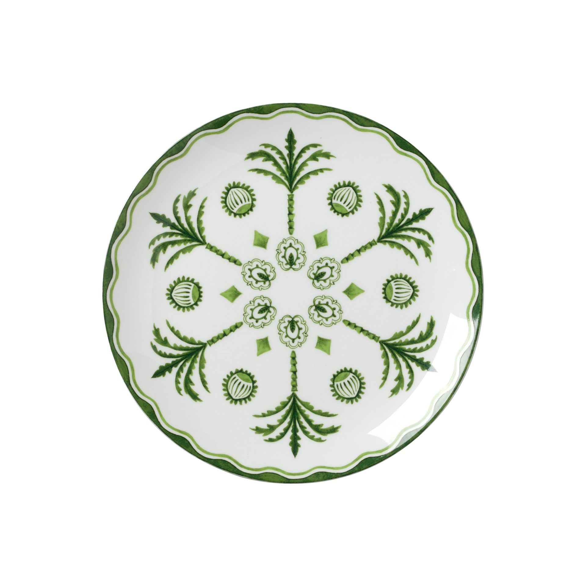 Sultan's Garden Green Coupe Plate 21cm (8 1/4")