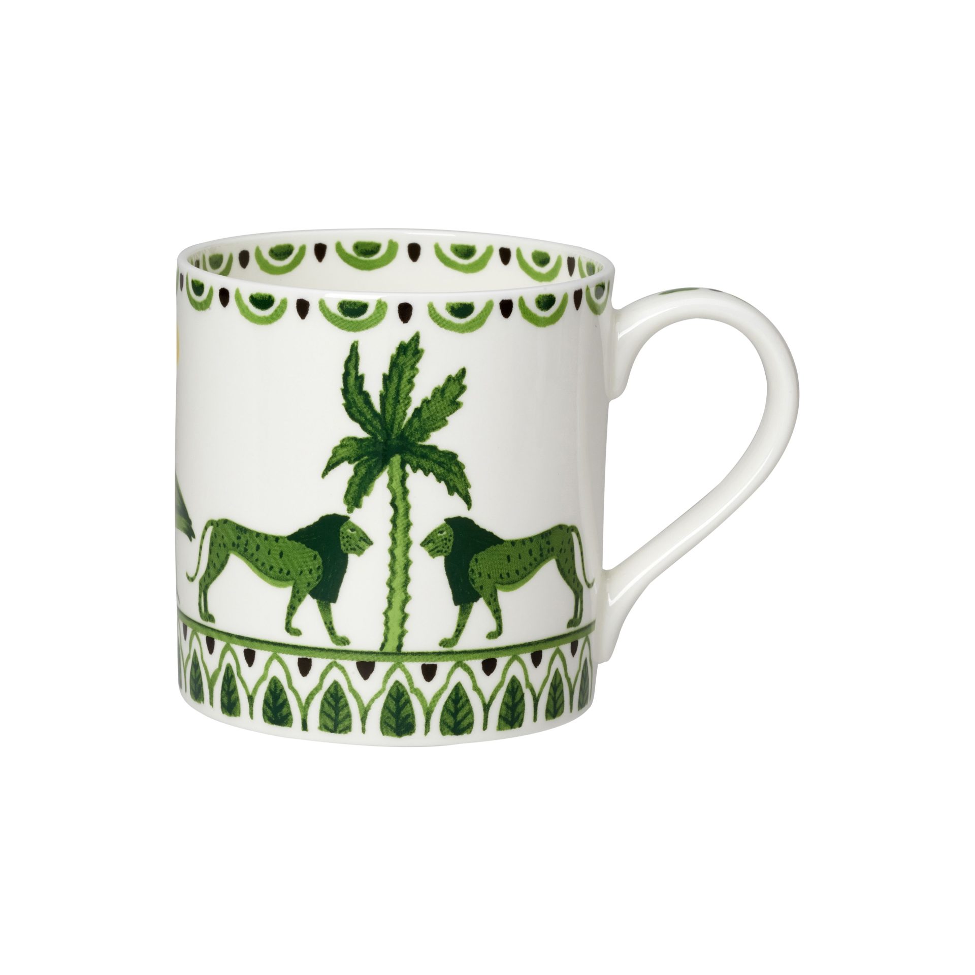 Sultan's Garden Green Coupe Mug 9cm 35cl (3 1/2" 12 1/3oz)