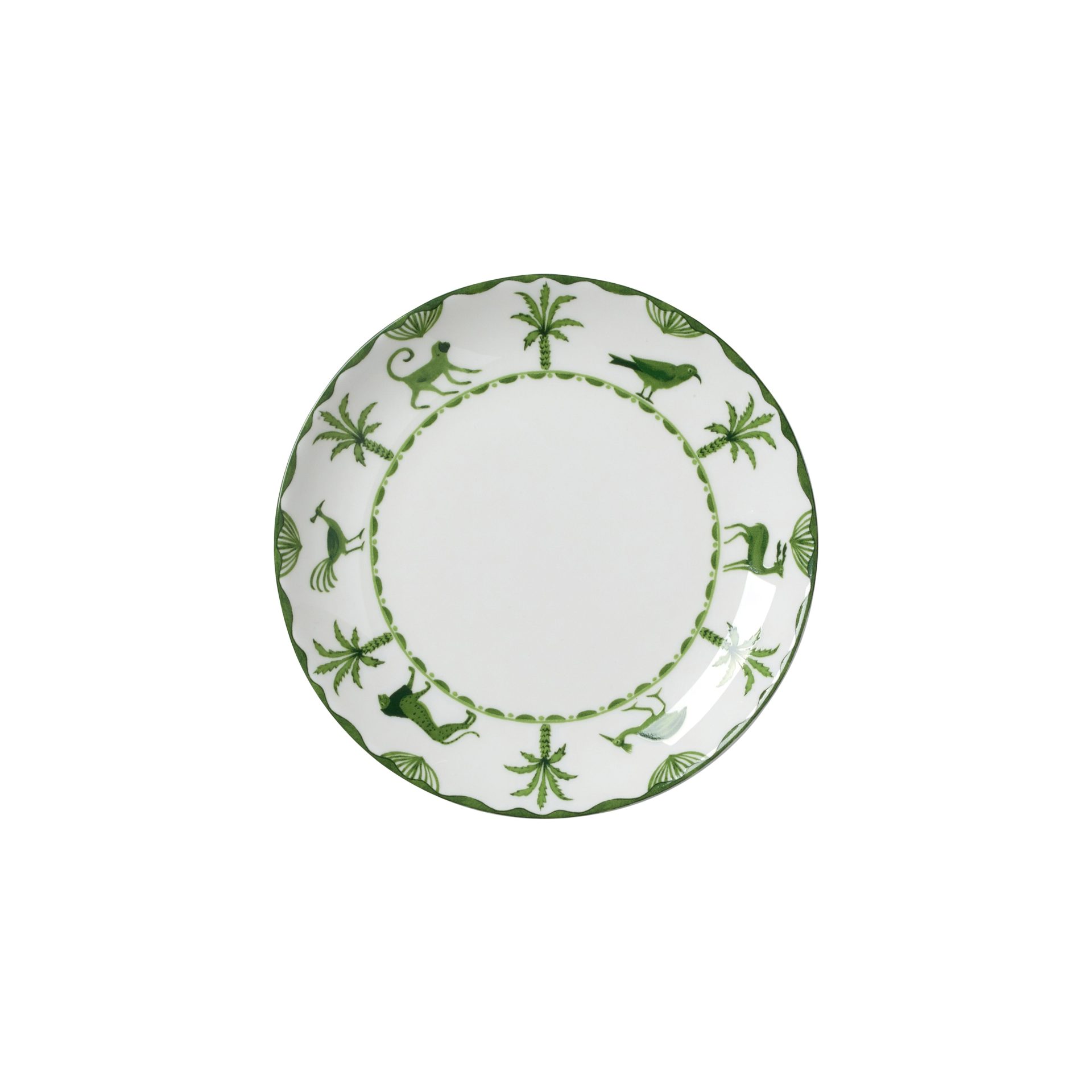 Sultan's Garden Green Coupe Plate 16.5cm (6 1/2")