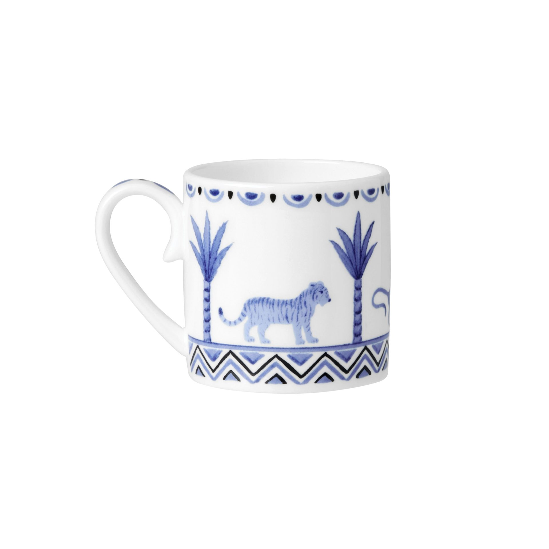 Sultan's Garden Blue Coupe Coffee Can Cup 6cm 10cl (2 1/2" 3 1/2oz)