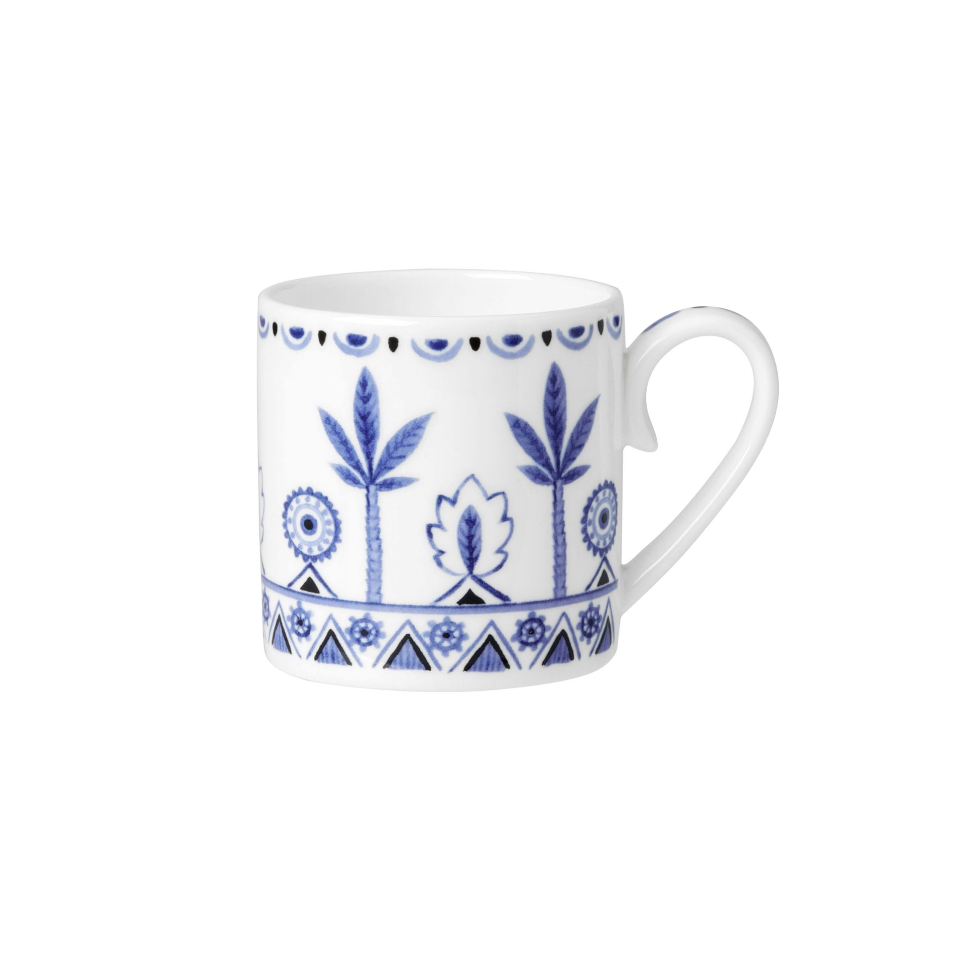 Sultan's Garden Blue Coupe Coffee Can Cup 6cm 10cl (2 1/2" 3 1/2oz)