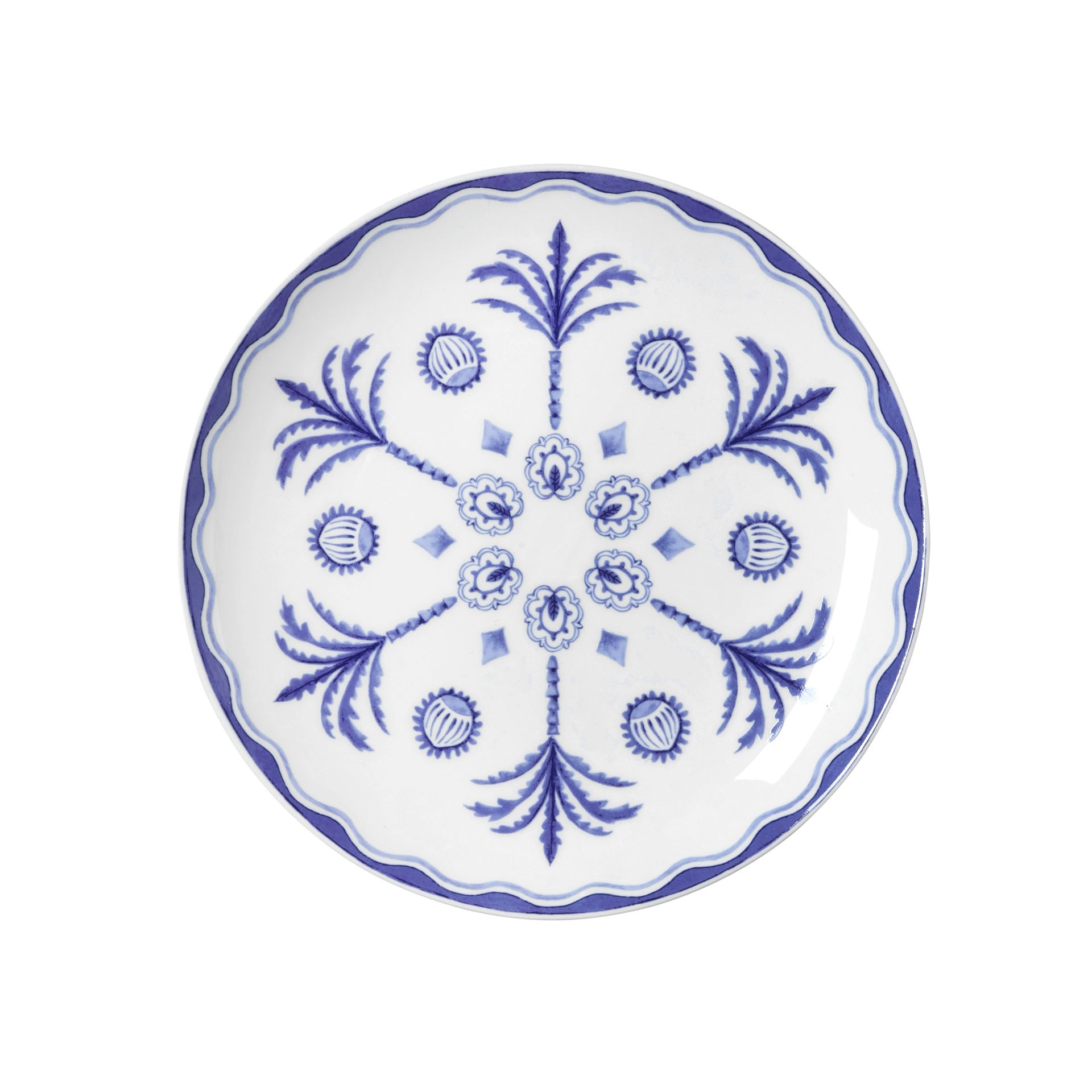 Sultan's Garden Blue Coupe Plate 21cm (8 1/4")