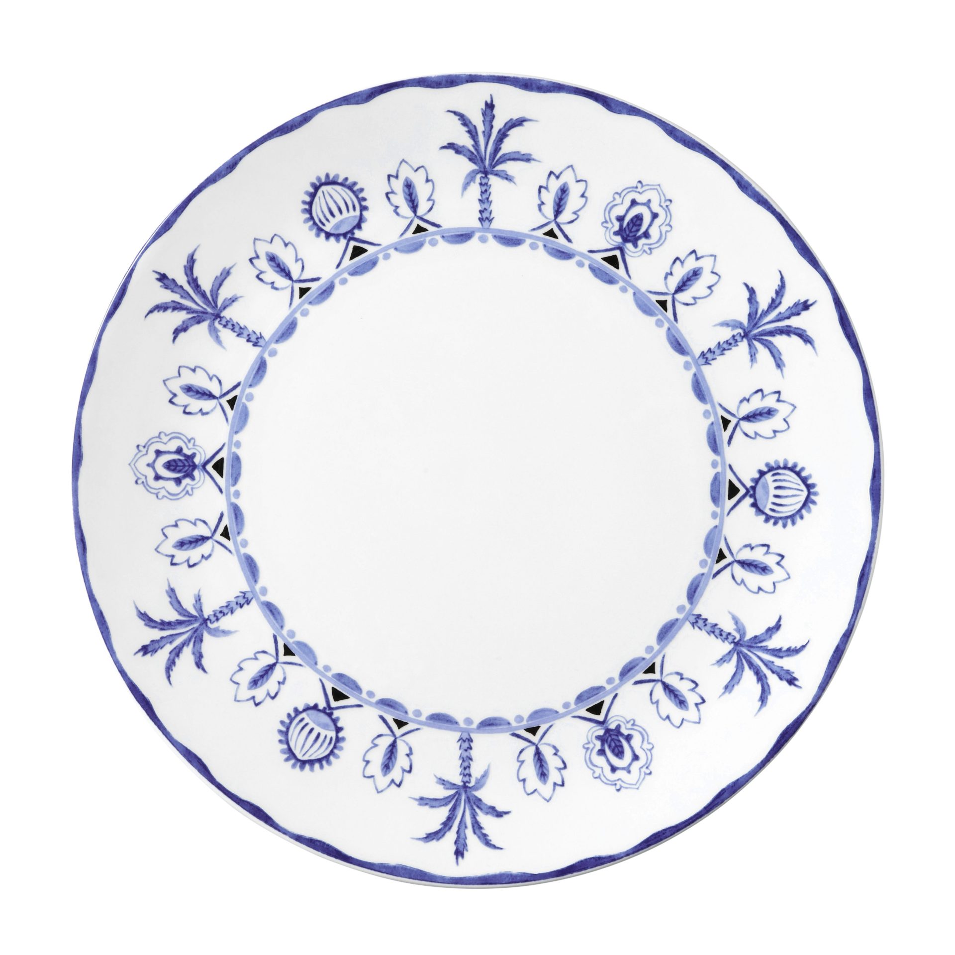 Sultan's Garden Blue Coupe Plate 27cm (10 1/2")