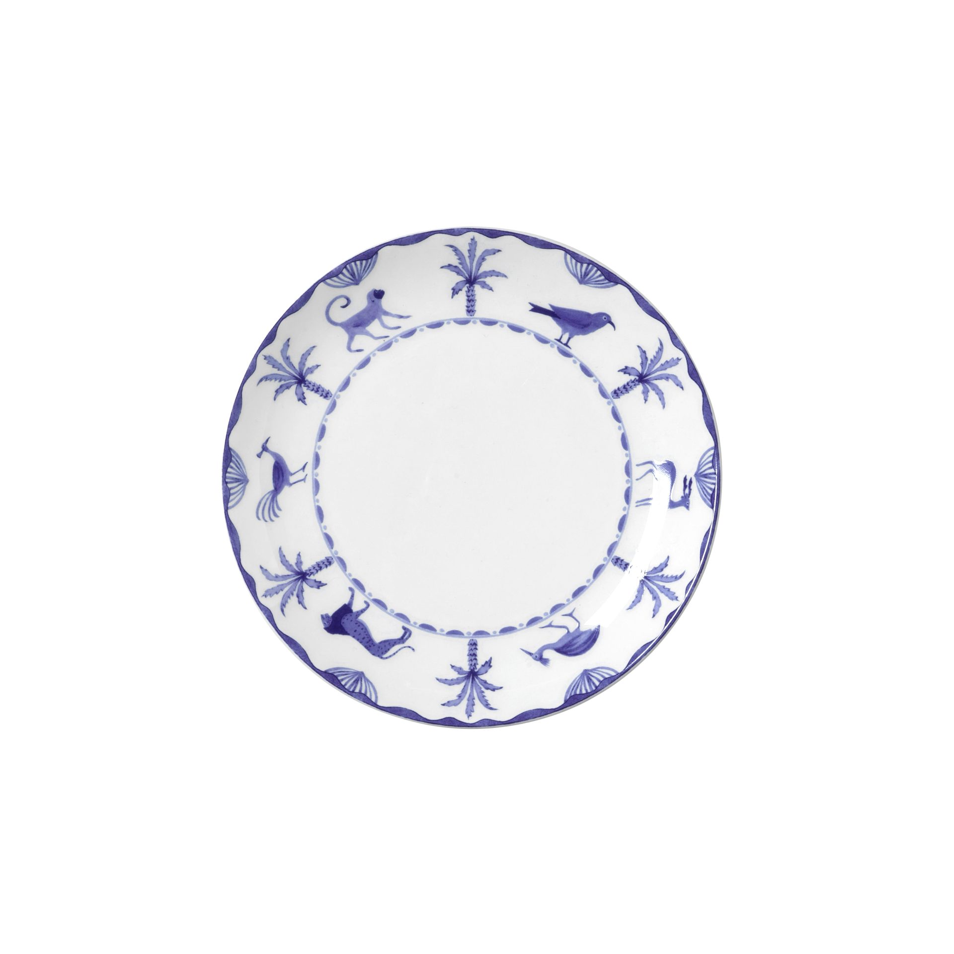 Sultan's Garden Blue Coupe Plate 16.5cm (6 1/2")