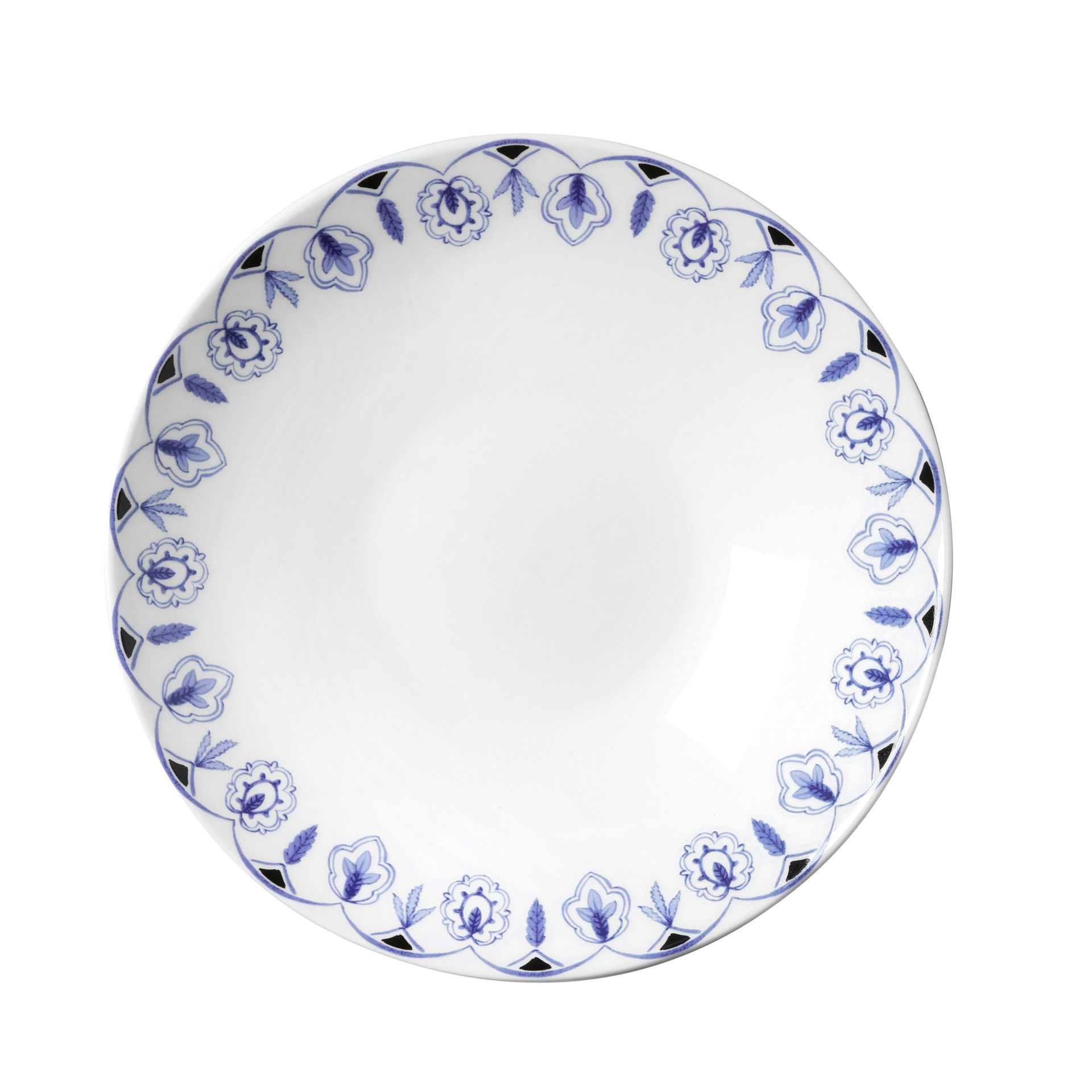 Sultan's Garden Blue Coupe Bowl 24 x 6.35cm (10 3/4 x 2 1/2") - Image 2