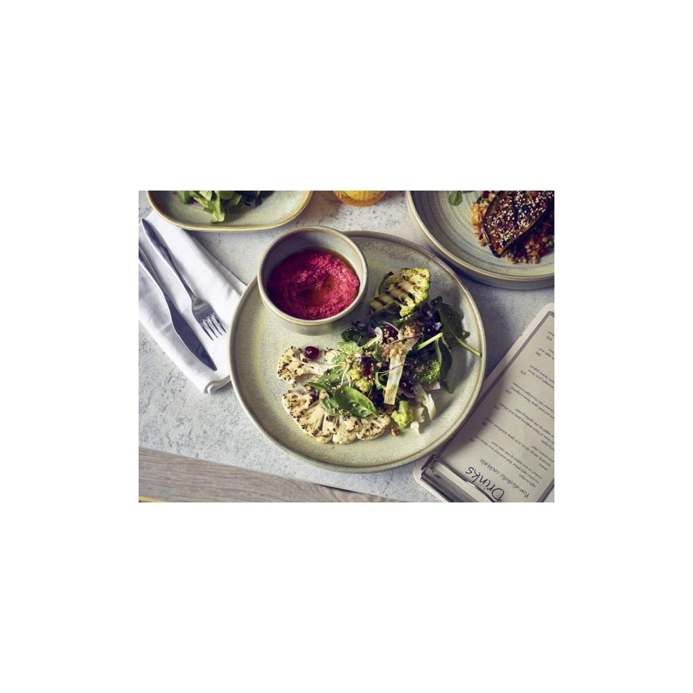 Terra Matt Grey Vitrified Porcelain Coupe Plate 27.5cm - Image 3