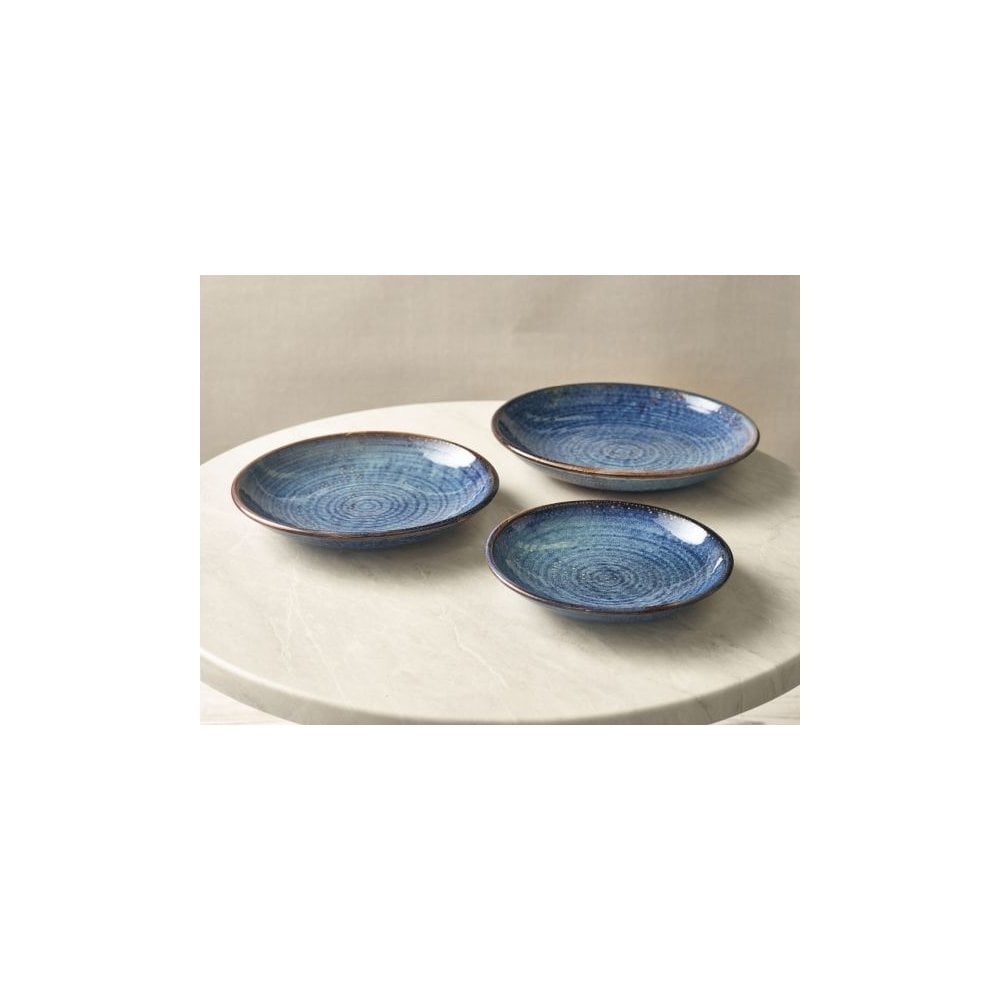 Terra Aqua Blue Vitrified Porcelain Deep Coupe Plate 25cm - Image 2