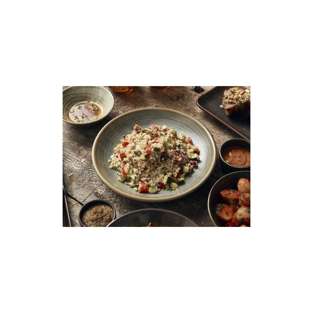 Terra Matt Grey Vitrified Porcelain Deep Coupe Plate 28cm - Image 3